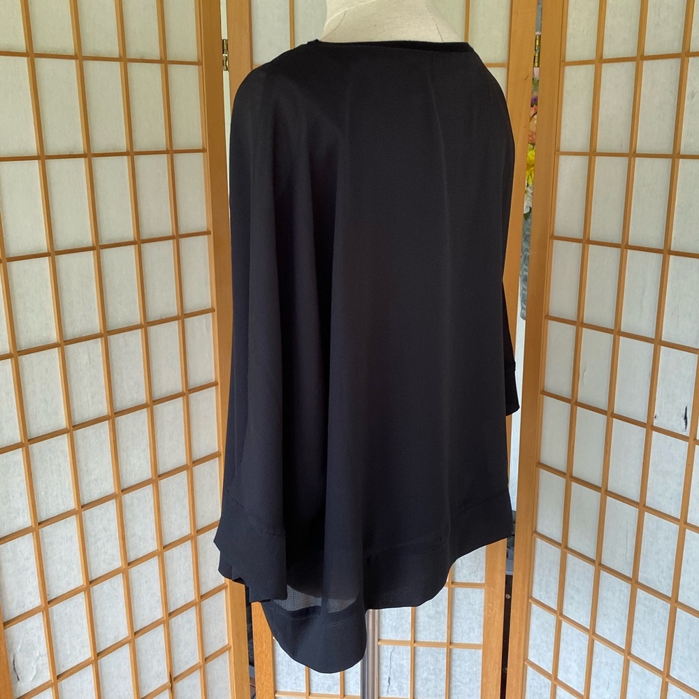 💲 Rose & Olive Black Top With Attached Tank SZ S - Picture 7 of 12